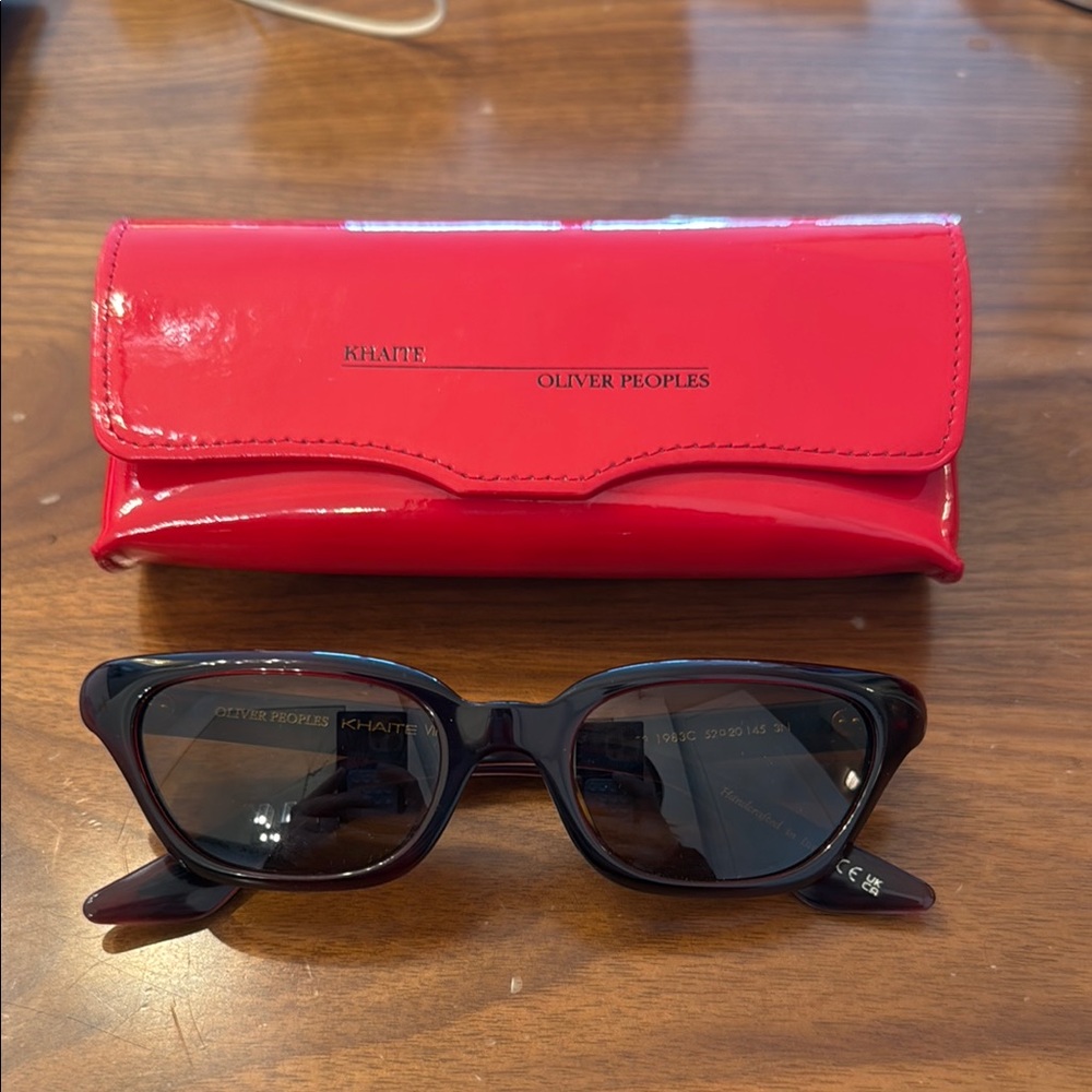 Khaite x Oliver Peoples Red and Brown Cat Eye Sunglasses 1983C